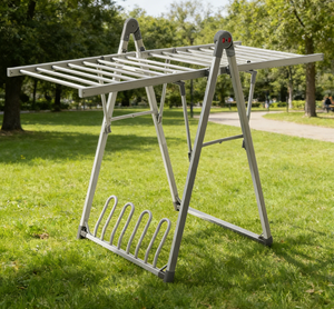 Tendedero de Ropa Plegable de Metal con Calefacción <span class=keywords><strong>El</strong></span>éctrica y Diseño Plegable <span class=keywords><strong>para</strong></span> <span class=keywords><strong>Baño</strong></span>, Soporte <span class=keywords><strong>para</strong></span> Colgar Ropa al Aire Libre - Product Image 2