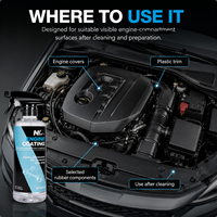 Spray para el Cuidado del Compartimento del Motor, 500 ml, Revestimiento para el Compartimento del Motor, para el Cuidado y Detallado de Superficies de Plástico y Goma