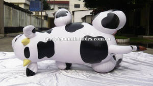 ของเล่นเป่าลมรูปสัตว์ PVC รุ่นวัว ของเล่นเป่าลมโฆษณารูปวัวมิลก้า/วัวเป่าลม/วัวนมเป่าลม - Product Image 3