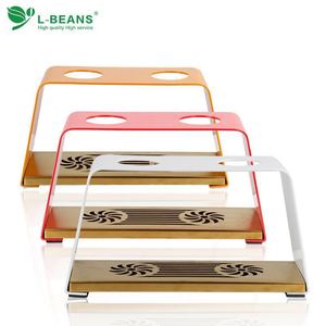 Étagère de présentation pour café et thé L-Beans avec support pour bouilloire en verre pour comptoir de bar - Product Image 3