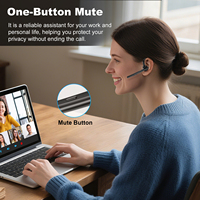 Écouteur sans fil Bluetooth à crochet d'oreille unique, vente en gros, avec étui de chargement pour la conduite longue distance
