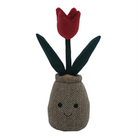 Poupée en peluche douce de 25cm, Simulation réaliste, plante en pot verte créative, tulipe, fleurs, jouets en peluche, vente en gros