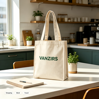 Sac fourre-tout en toile de coton imprimé avec logo personnalisé, sac de shopping réutilisable écologique avec fond renforcé OEM ODM