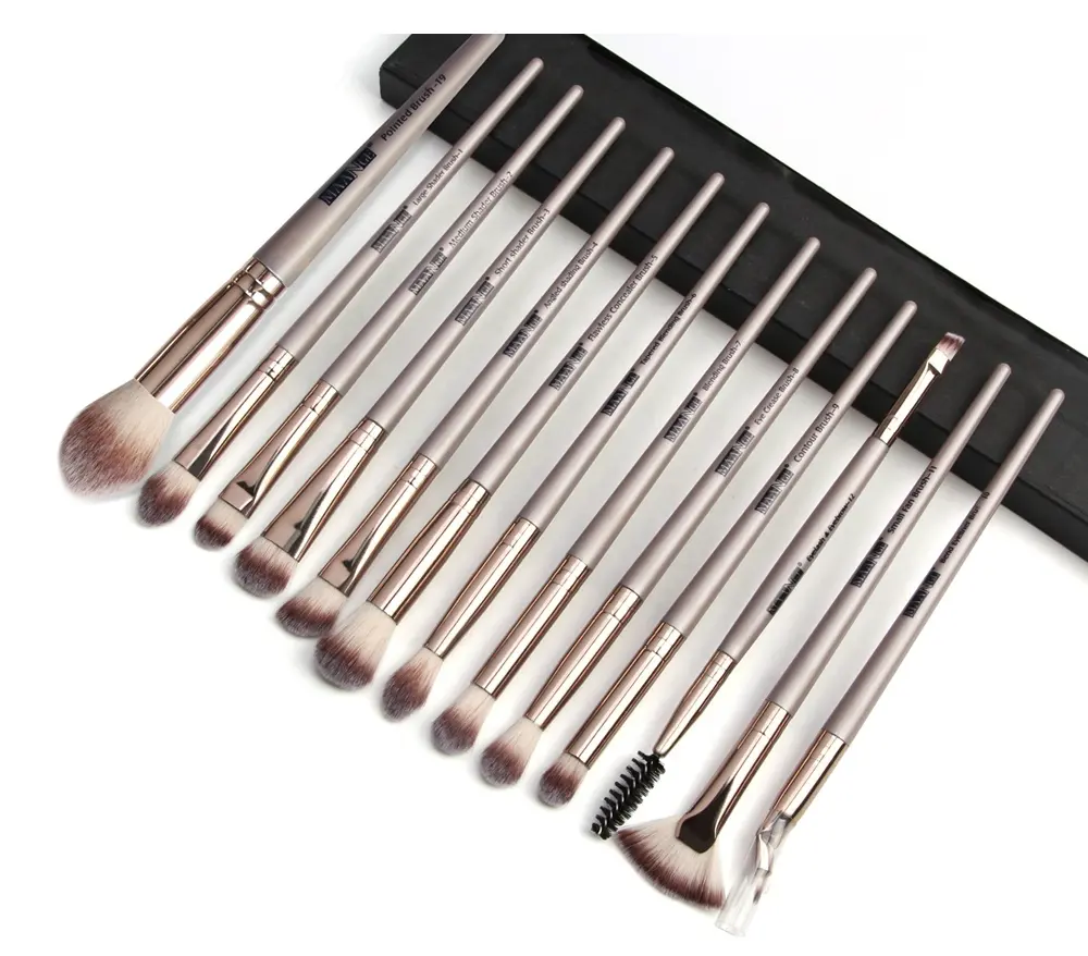 MAANGE Wholesale 13pcs High Quality Make up Natural Hair Brushes Professional Foundation Eyeshadow Brush Makeup Brush Set