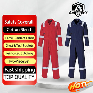 AmpsafeX Ropa de Trabajo Antiestática Ignífuga de Manga Larga 100% Algodón, Resistencia al Calor de 200 °C, Nivel de Protección C, Ropa de Seguridad - Product Image 1
