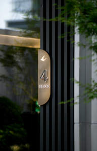 Tùy chỉnh LED thép không gỉ kim loại thư dấu hiệu không thấm nước Tường Ngoài Trời địa chỉ/cửa số cho khách sạn văn phòng cửa hàng căn hộ - Product Image 2