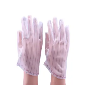 Оптовая продажа безопасные полиэфирные антистатические перчатки для чистой комнаты и электронной производственной линии