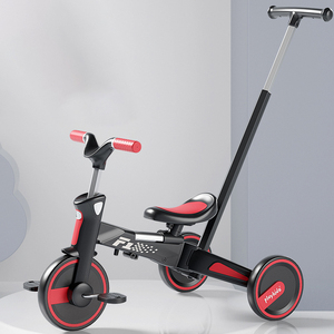 Playkids sepeda roda tiga bayi, promosi Pink Balance mainan luar ruangan sepeda roda tiga anak ungu - Product Image 2