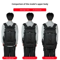 Nouveau Unisexe Extra-Large Capacité Étanche Oxford Sac À Dos En Plein Air Extensible Voyage Embarquement Sac À Dos Lettre 56-77L Bagages Sac