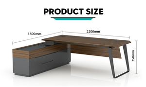 Modern High Quality Convertible Extendable Wooden Panel Executive Commercial Furniture Computer <b>Table</b> <b>Office</b> Desk - Product Image 4