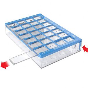<b>7</b> Days Medicine <b>Tablets</b> Holder Dispenser Pills Organizer 28 Compartments Plastic Pill Box - Product Image 4