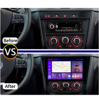 Autoradio multimédia GPS Android 2 Din sans fil pour VW Golf 6 Saveiro Voyage 2008-2012 avec support de tableau de bord