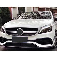 Nouveau pour Mercedes Benz Classe A W176 LCI 2016-2018 Sport Noir Brillant Plastique A45 AMG Séparateur de Pare-chocs Avant