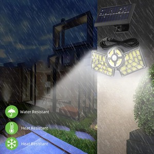 Lampe solaire à détecteur de mouvement LED, étanche, télécommande, 3 modes, éclairage de sécurité pour jardin, patio, garage, cour - Product Image 6