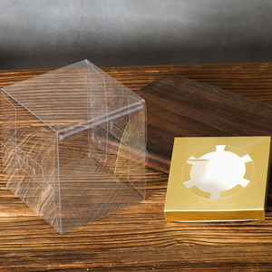 Boîte individuelle <span class=keywords><strong>transparente</strong></span> en plastique PET pour desserts, pâtisseries, cupcakes et muffins, avec support en papier intégré, idéale pour les fêtes - Product Image 4