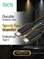 Cable de Carga Rápida USB Tipo-C de 100W 20V 5A 2M con Trenzado de Nailon, Carcasa de Aleación de Aluminio USB 3.0, Cable Tipo C a C para Teléfono y Portátil