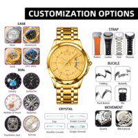 SKMEI 9069 luxe or populaire Style classique cadeau personnaliser hommes affaires bonne qualité doux montre à Quartz analogique