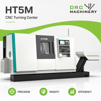 Tour CNC automatique HT5M - Centre de tournage à lit incliné robuste avec système Fanuc, 2 axes, haute précision numérique, 380V
