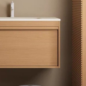 High-quality Small Size 60cm Plywood <strong>Bathroom</strong> <strong>Cabinet</strong> with Led Mirror and Side <strong>Cabinet</strong> Ceramic Basin Vanity - Product Image 5