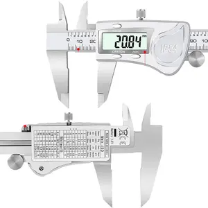 Dijital sürmeli kumpas 6 inç 150mm paslanmaz çelik elektronik kumpas mikrometre derinlik ölçüm araçları