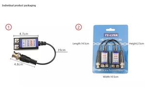 1080p 5mp السيدا TVI العهد CVBS HD السلبي قناة واحدة فيديو <span class=keywords><strong>balun</strong></span> مع CE FCC بنفايات 2 سنوات الضمان ل CCTV كاميرا الملحقات - Product Image 4