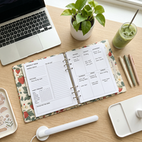 Carpeta de Archivos Portátil, Resistente al Agua, Decorativa y Personalizada, con Anillas, Organizador de Documentos, Portafolio Empresarial