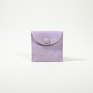PackSecret Luxury Single <b>Button</b> Full Cover Microfiber Purple Jewelry Pouch Custom Deboss Logo Premium <b>Magnetic</b> Box for Full - Product Image 2