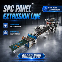 Ligne d'extrusion à double vis pour panneaux muraux en marbre SPC, revêtement mural en pierre artificielle PVC, plaque décorative intérieure automatique