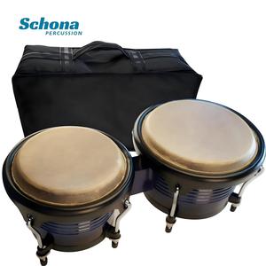 Tambores Bongo de Madera de Roble <span class=keywords><strong>Verde</strong></span> de 7+9 Pulgadas, Directo de Fábrica, con Piel de Vacuno Premium, Tambores de Mano de Madera de Roble con Bolsa, Instrumentos de Percusión - Product Image 3