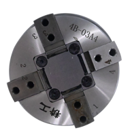 Mandrin 4 mors léger 4B-03A4 pour tour CNC, fixation puissante pour colonnes d'électrodes de nouvelle énergie, usinage en U, serrage haute vitesse