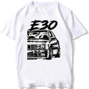 เสื้อยืดผู้ชายพิมพ์ลายรถยนต์ E30 ผ้าฝ้ายระบายอากาศได้ดีสำหรับฤดูร้อน - Product Image 6