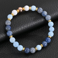 Nouveau Bracelet en Pierre Naturelle Anti-Stress et Anxiété, Perles d'Agate de 8 mm, Cristal de Guérison, Bijoux Cadeaux pour Femme