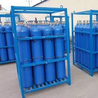 Paquete de Cilindros de GNC de Alta Presión, Cascada de Almacenamiento de GNC de 250 Bares para Estación de Servicio de Gas