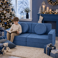 Konvertierbares Kinder-Spielsofa mit Waschbaren Bezügen Vakuumverpacktes Kleinkind-Modulsofa für Indoor-Spielzimmer und Burgbau
