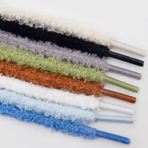 Lacets ronds en peluche épais de 7 mm, doux et moelleux, nouvelles couleurs, lacets polyvalents pour baskets et bottes, vente en gros - Product Image 3