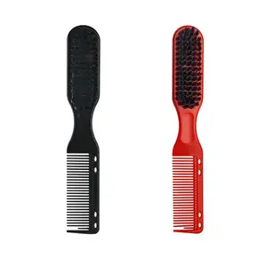 Double-sided Nylon Hair Brush And Comb For Hair Styling Neck Duster Brush salon Hairdressing Hair Cutting Comb Brush For Men