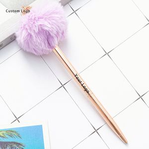 Cute Metal Crown Pom <b>Pen</b> - Durable Promotional <b>Pen</b> for Business Giveaways - Product Image 1