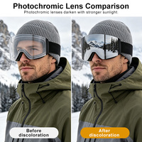 Lunettes de ski magnétiques avec protection UV400, lunettes de sport pour le ski, lunettes de soleil polarisées photochromiques, lunettes de snowboard personnalisées
