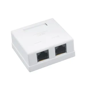 Hộp Gắn Bề Mặt 1 Cổng Cat5e, Hộp Gắn Trên Bề Mặt Cổng Đôi RJ45 Cat5 Cho Cáp Ethernet