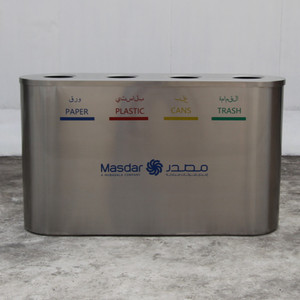 Custom Outdoor Metal Sorted Garbage <strong>Trash</strong> <strong>Can</strong> Airport Waste <strong>Segregation</strong> Bin Public Commercial Stainless Steel Recycle Dustbin - Product Image 5