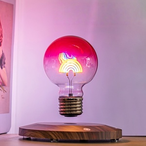 HCNT Magnetic Levitating Rainbow Filament Bulb Night <b>Light</b> Touch Control Floating Bulb Business Gift For Bedroom Office - Product Image 6