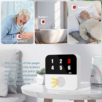 Pantalla digital 6CH WiFi SOS Alarma Tuya App Alerta remota Cuidado DE LA SALUD Llamada Buscapersonas Sistema de alarma de pánico inteligente