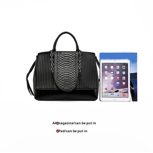 Sacs fourre-tout en PU à texture crocodile avec logo personnalisé pour femmes, sacs à main fantaisie, sacs à main de luxe pour femmes, nouveau design de sac à main - Product Image 6