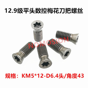 M5 <b>Flat</b> Head <b>Screw</b> Class 12.9 Steel Self Colored For Tool Holder - Product Image 5