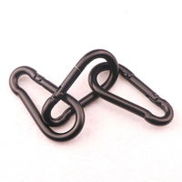 Crochet à ressort en fer noir de haute qualité pour hamacs, 60 mm, pour l'extérieur