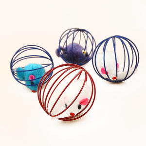 Pet kedi komik oynayan oyuncak fare fareler sıçan kafes Kitty yavru topu oyuncak karışık renk interaktif oyuncaklar üstün kalite ve yaratıcı - Product Image 6