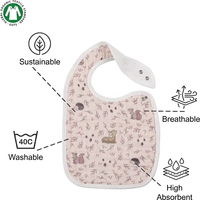 Bavoirs pour bébé en coton mousseline, forme en U, doux, personnalisables en couleur, pour l'alimentation et la salive, OEM, vente en gros