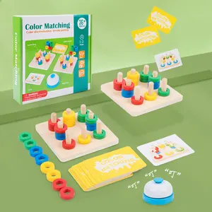 Wholesale Color Rings Sorting Board Educational Children Battle Color Matching Ferrule Toy