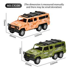 Voiture jouet <span class=keywords><strong>militaire</strong></span> <span class=keywords><strong>camouflage</strong></span> pour enfants, cadeau, véhicule tout-terrain, jouet à inertie, véhicules à friction avec ouverture de porte - Product Image 6
