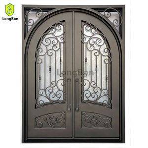 Puertas Dobles de Hierro Forjado a Mano con Adornos Ornamentados, Medidas de Seguridad Exquisitas para Hogares de Lujo, Elegantes para Apartamentos - Product Image 1
